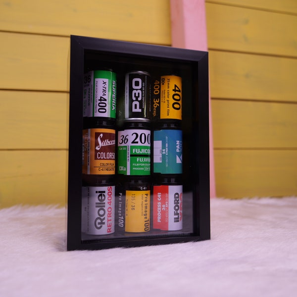 35mm Film Camera Roll Empty Canister Wall Art Frame 4x6 “