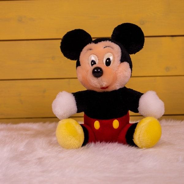 Vintage Retro 1970s Mickey Mouse Disney Plush Toy