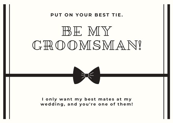 Groomsman Wedding Invite