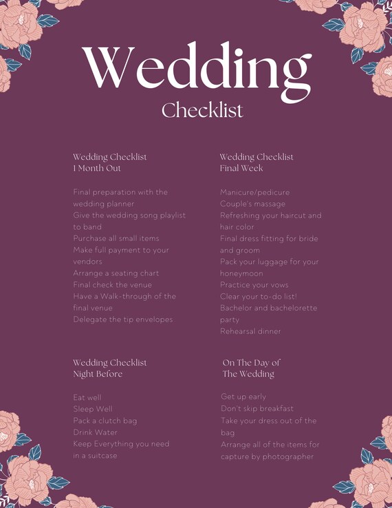 Wedding Checklist