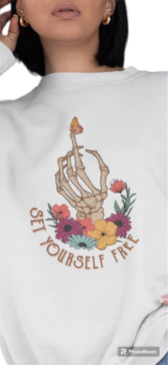 Set yourself free screen print.