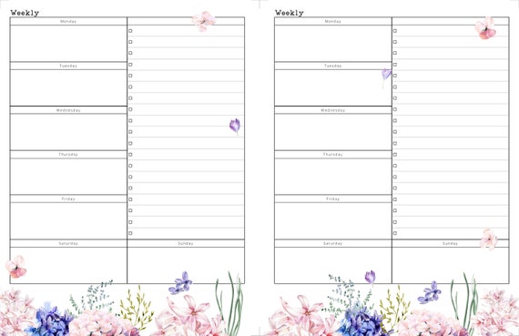 Spring Collection Daily and Weekly Planner