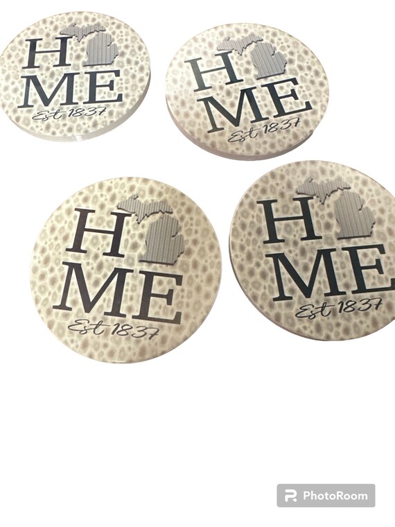 Petoskey Stone Michigan Coaster Set