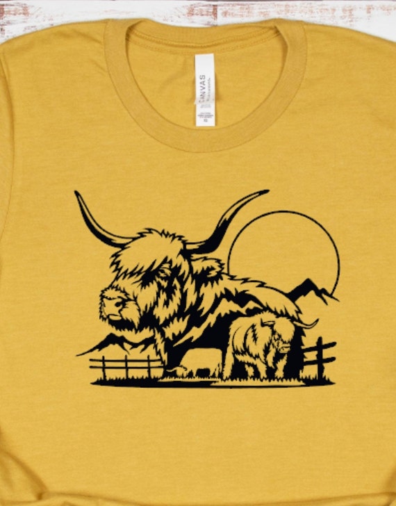 Highland Cow screen print