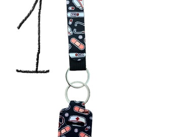 Wristlet keychain with chapstick holder