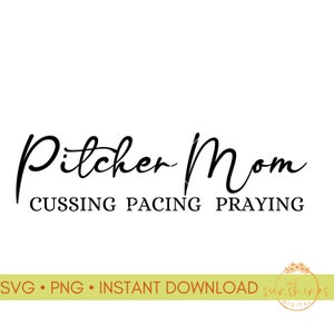 Softball Pitcher Mom SVG | Baseball Pitcher Mom SVG | Pitcher Mom Digital Design | Softball Cut File | Baseball Cut File | Gift for Mom