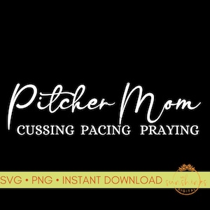 Pitcher Mom SVG | Baseball SVG | Pitcher Mom PNG | Softball svg | Pitcher Mom | Baseball Mom | Softball Mom | Digital Design | Cut File