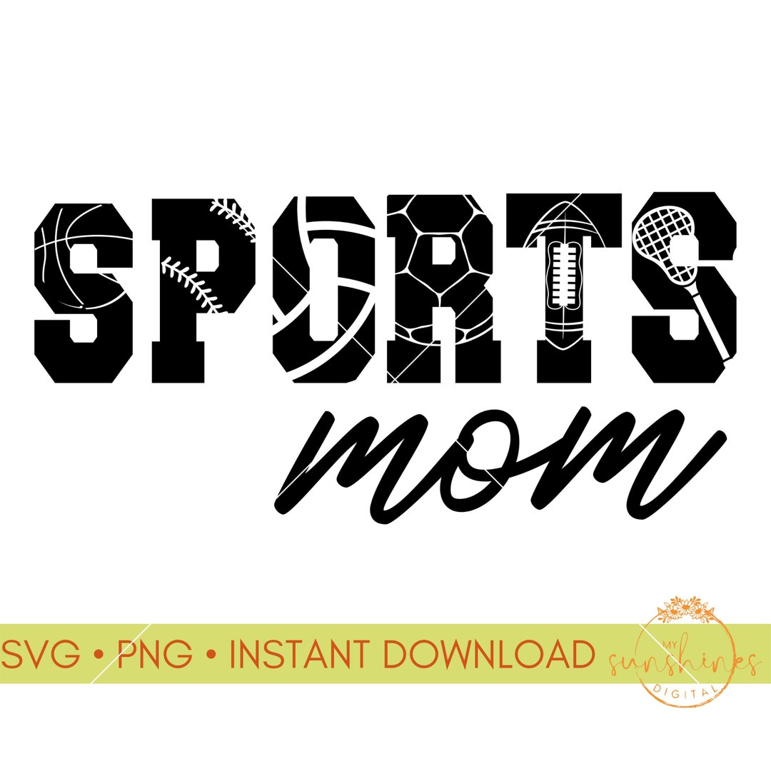 Sports Mom SVG Sports Mom PNG Cricut football Mom Svg Volleyball Mom