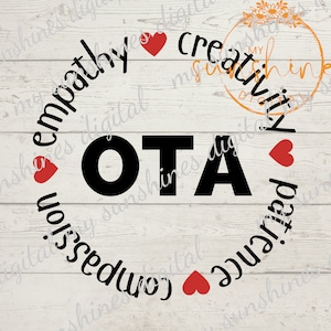 OTA svg | Occupational Therapist Assistant svg | OTA png | Occupational Therapist png | Pediatric ot svg | Sublimation