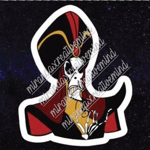 Skeleton Jafar Sticker - Waterproof - Holographic - Clear