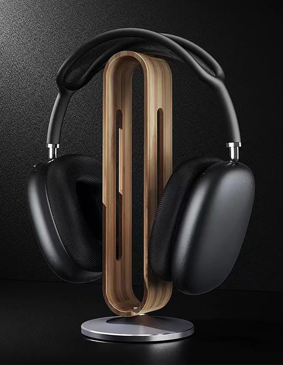 Headphone Stand Wood Steel and Wood Headphone Holder Makes Great