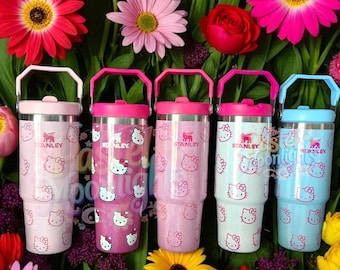 Personalized Pink Kitty Cup 30oz Portable Car Mug Travel Coffee Cup Student Cute Gift Tumbler | limited edition | cat | custom gift for her