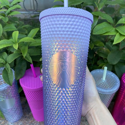 Starbucks Cup Purple Gradient Studded Tumbler Cup 24oz Etsy