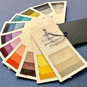 Boek aquarelstaal met bogen Koud geperst papier - mini-handkleurenkaart - reisschetsboek - paletreferentiekleurmengvulling