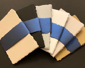 Legion Stonehenge 5x7 Inches Deckle Edge 10 Sheets - 100% Cotton Paper - Professional Printmaking Paper - Drawing Supplies Toned Paper Pack