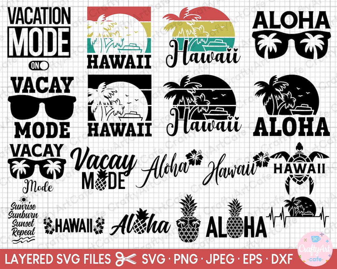 Hawaii Svg Bundle Hawaii Png Bundle Free Commercial Use Hawaii Shirt