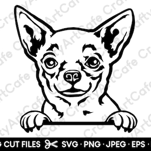 Chihuahua Peeking SVG svg / png / dxf / eps
