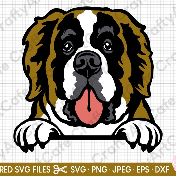 saint bernard svg layered cut files png dxf eps jpeg illustration clip art