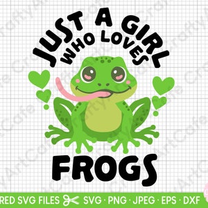 カエルが大好きな女の子 svg for cricut カエルが大好きな女の子 png svg eps dxf jpg