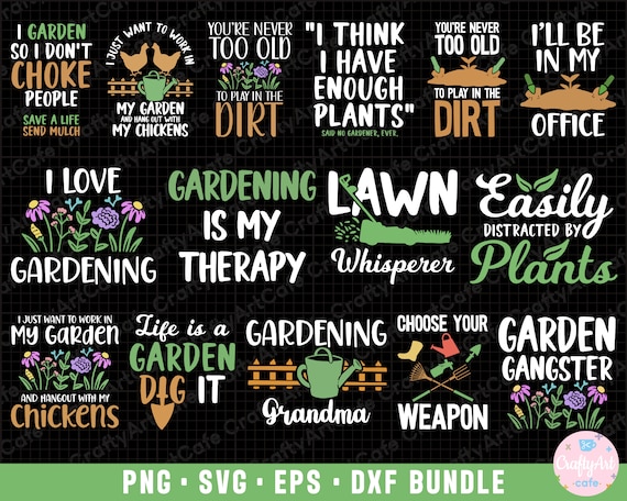 gardening png gardening svg gardening png bundle sublimination commercial use gardening eps dxf cricut cut file t shirt design