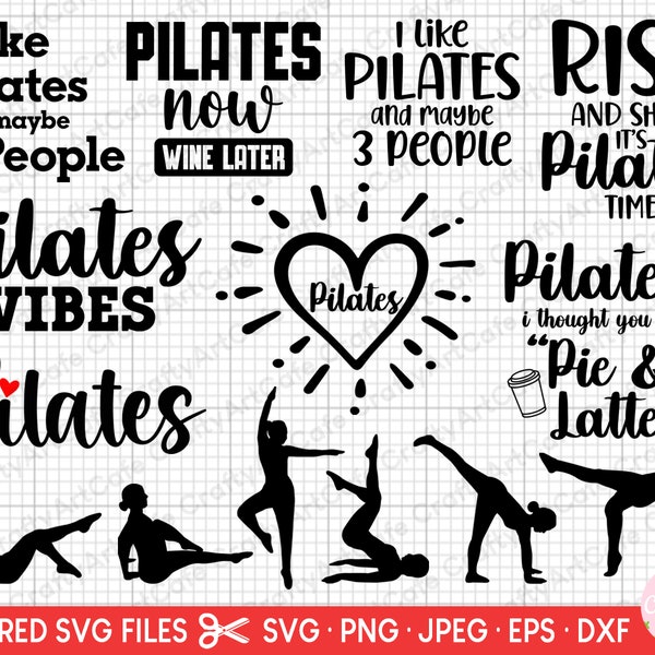 pilates svg bundle cricut