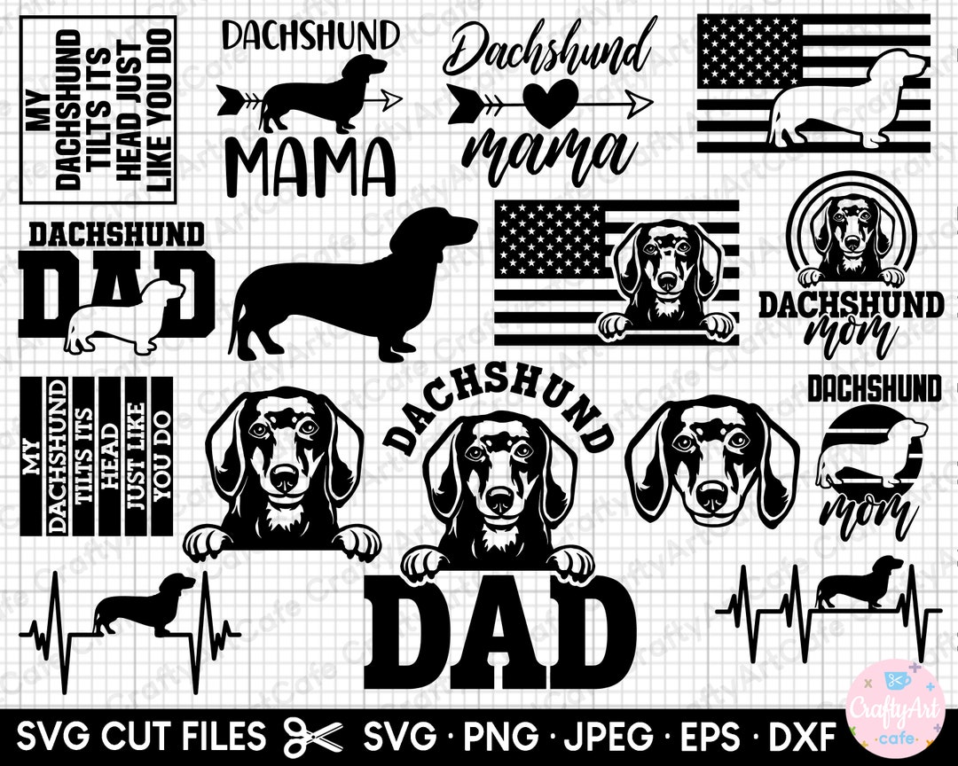 Dachshund Svg Bundle Dachshund Png Bundle Dachshund Svg Cricut Shirt