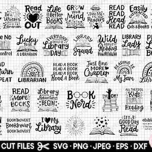 Bibliothécaire svg bundle cricut coupe fichier chemise bibliothécaire png bundle eps dxf jpeg jpg bibliothécaire usage commercial gratuit