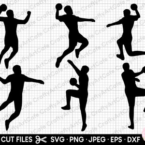 handball player silhouette bundle handball player svg bundle handball player png bundle