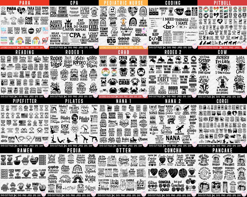 5000+ MEGA SVG Bundle Cricut Cut Files PNG Bundle Sublimation T Shirt Designs Bundle Xxl Files for Cricut Free Commercial Use image 5