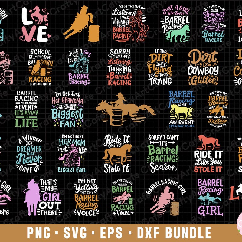 Barrel Racing Png - Etsy