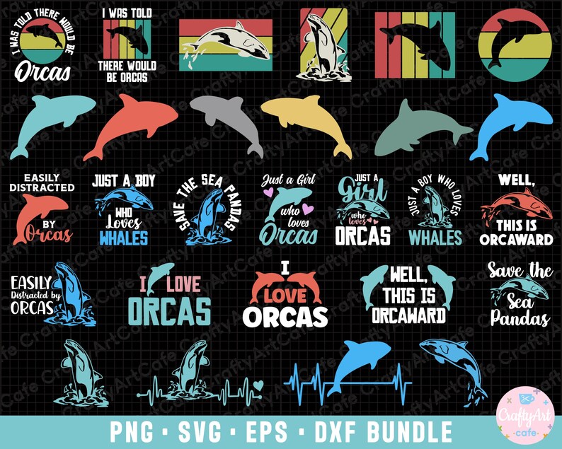 Orca Png Orca Svg Orca Png Bundle Sublimination Commercial Use Orca Eps ...