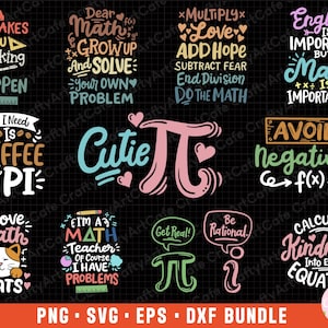 math png math svg math png bundle sublimination commercial use math eps dxf cricut cut file t shirt design