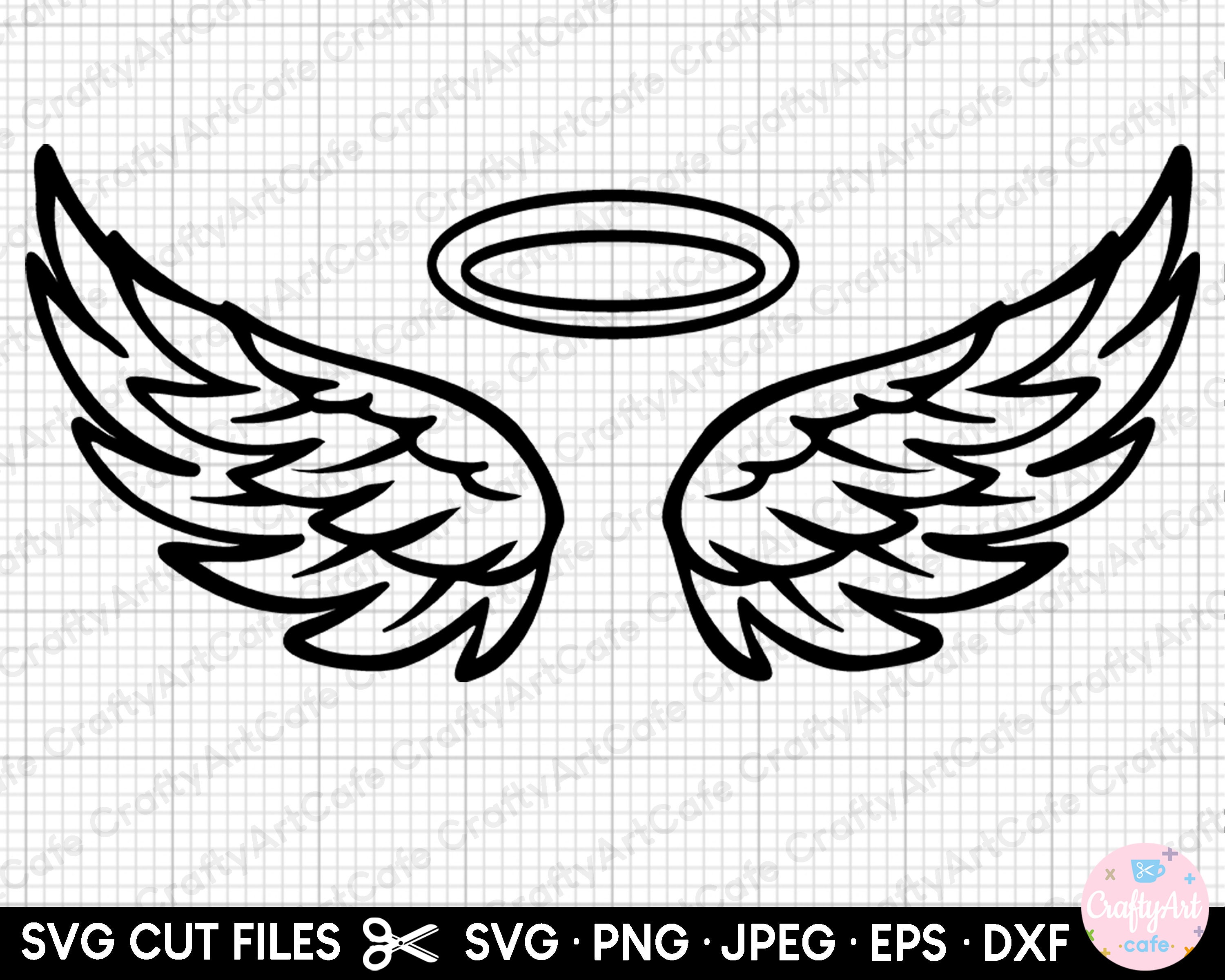 Angel Halo Svg Angel Halo Png Angel Wings Svg Angel Wings image