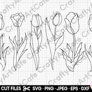 tulp svg png bundel cricut