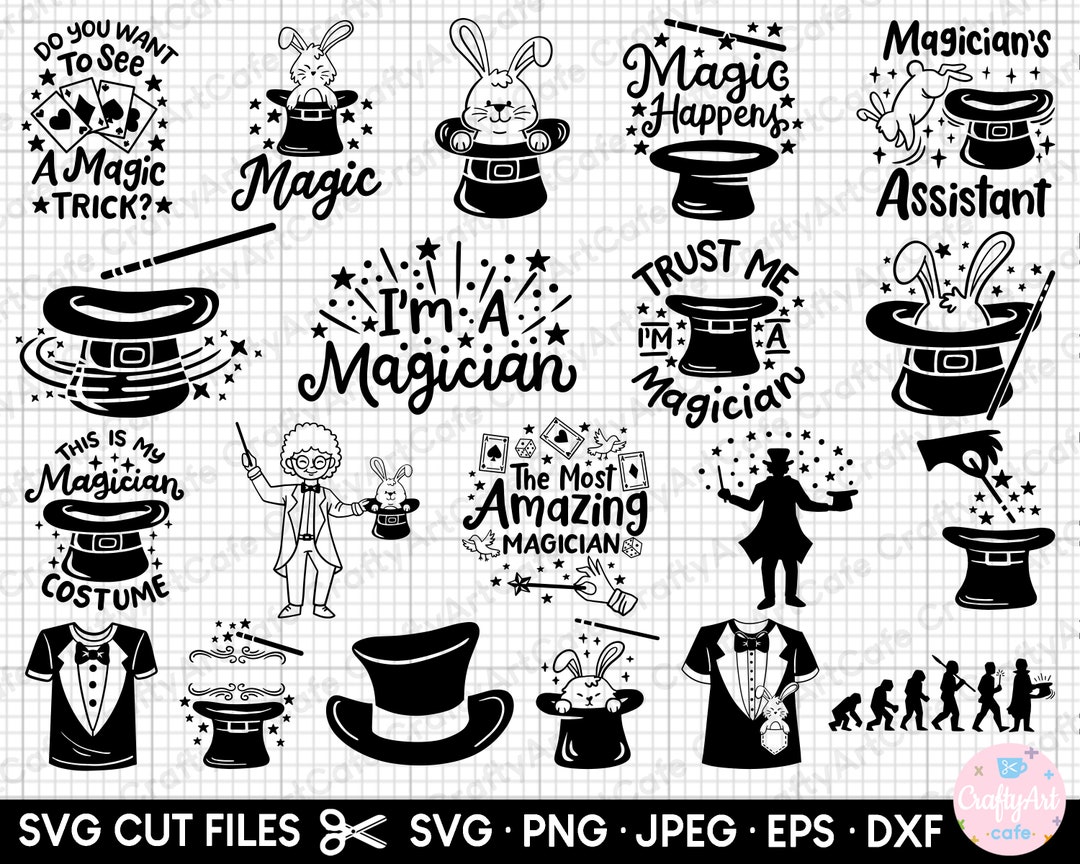 Magician Svg Bundle Cricut Magician Cut File Bundle Magician Png Bundle