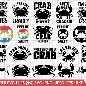 crab svg bundle crab png bundle crab cricut cut file commercial use crab silhouette clipart
