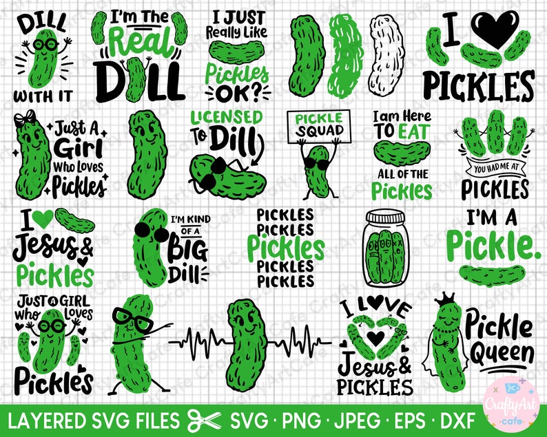 Pickles Svg Bundle Cricut Pickles Png Bundle Shirt Design Pickles ...
