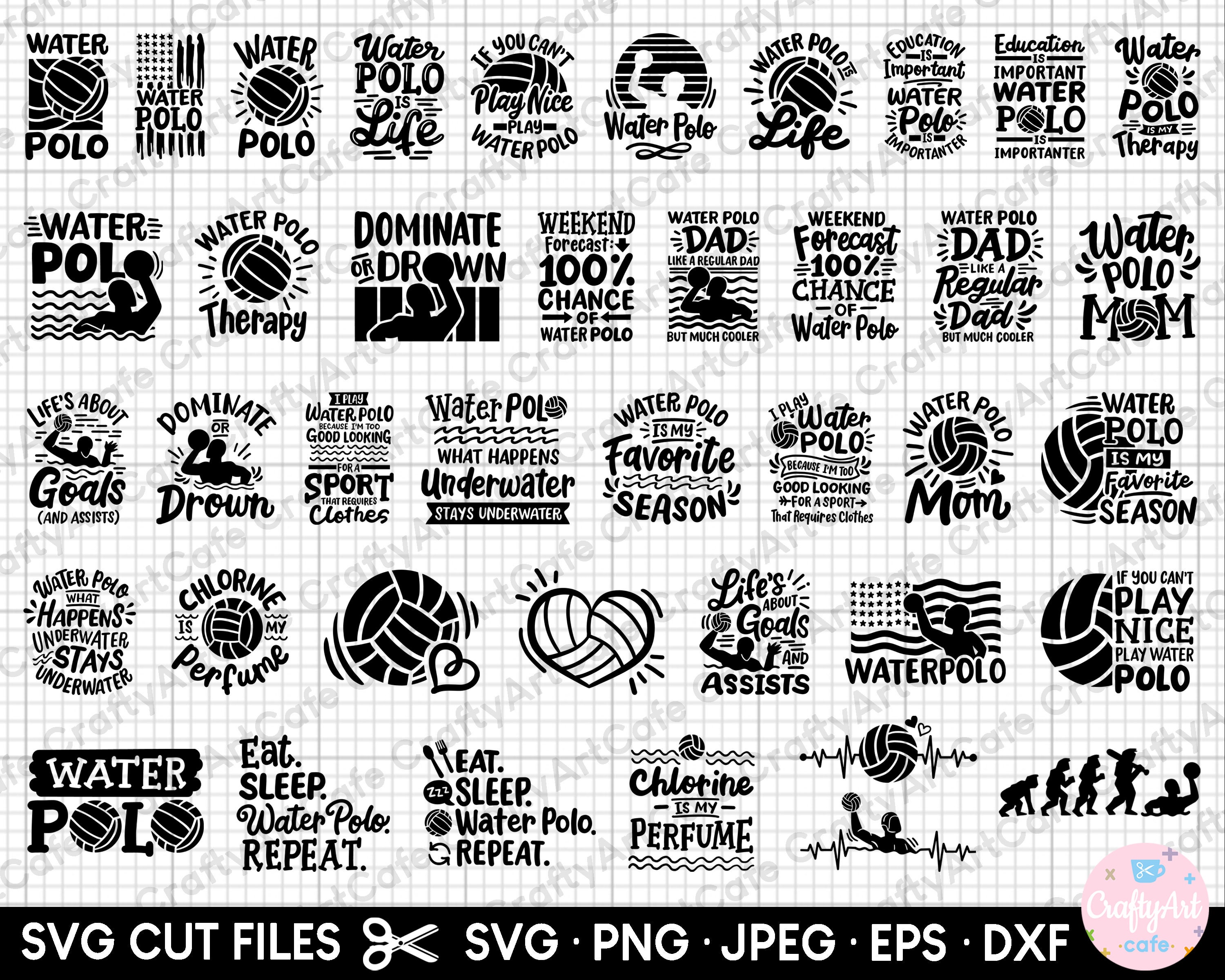 Water Polo Svg Bundle Water Polo Png Bundle Cricut Etsy UK