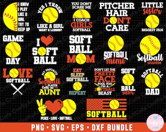 softball png softball svg softball png bundle sublimination commercial use softball eps dxf cricut cut file t shirt design
