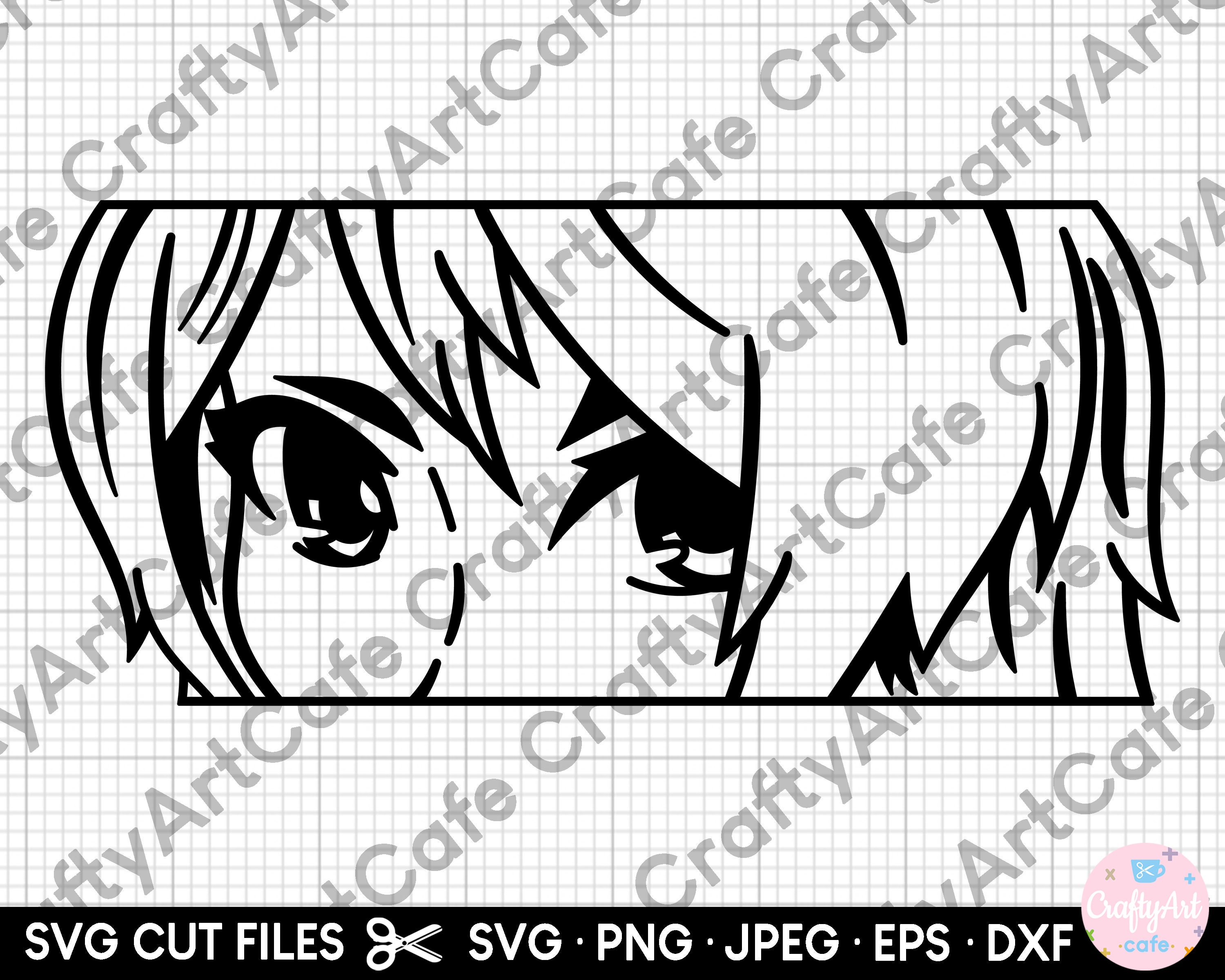 Angry Female Anime Eye Illustration PNG & SVG Design For T-Shirts