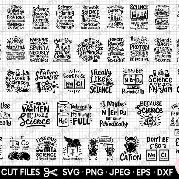 bundle svg science cricut professeur de sciences svg professeur de sciences png étudiant en sciences svg png chimiste chimie svg png couper fichier fichiers de coupe