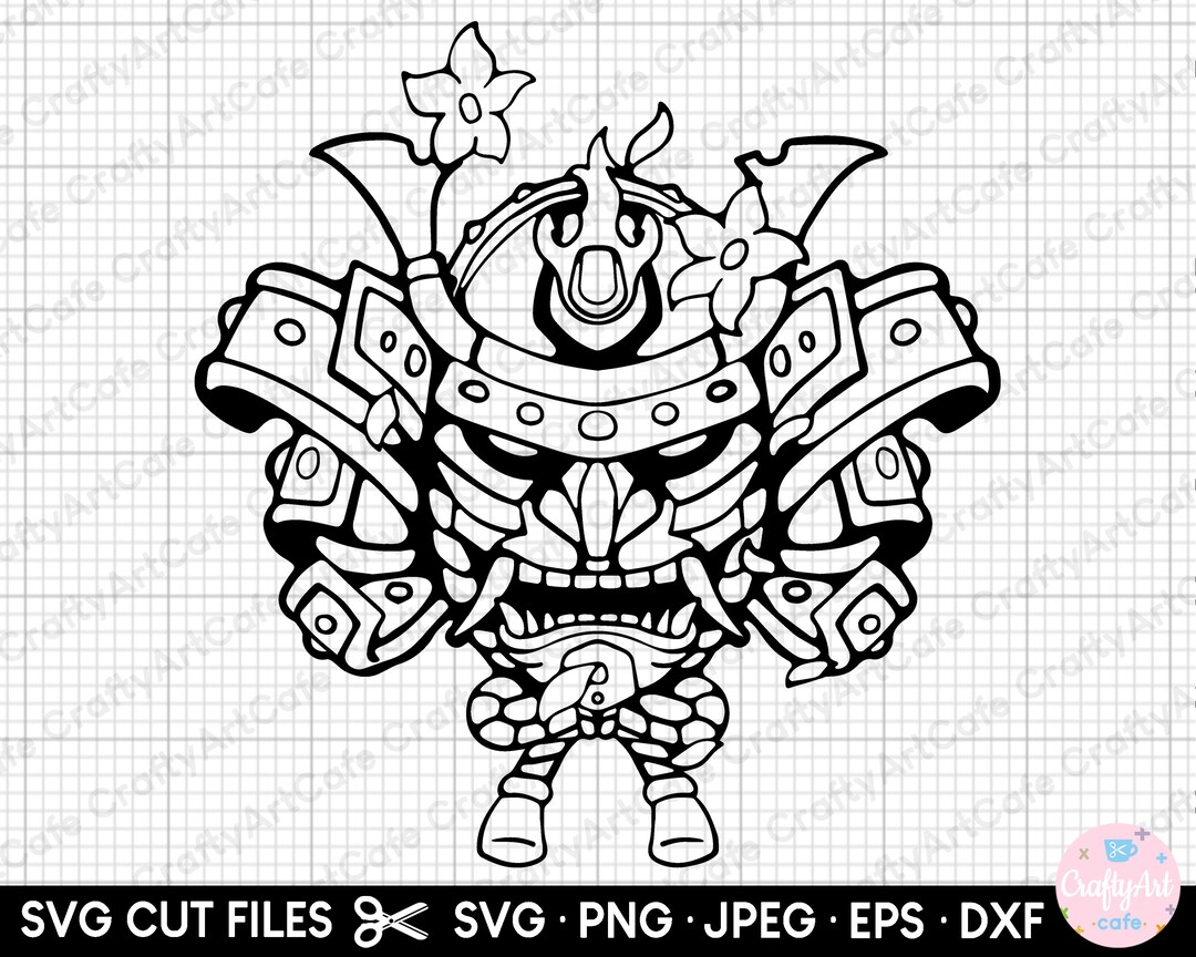 Samurai Svg Samurai Png Samurai Clipart Samurai Mask Svg Png Commercial ...