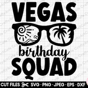 las vegas birthday squad svg las vegas birthday party png