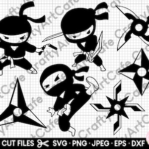 Ninja Bundle für Cricut Ninja Clipart Bundle Ninja PNG Bundle