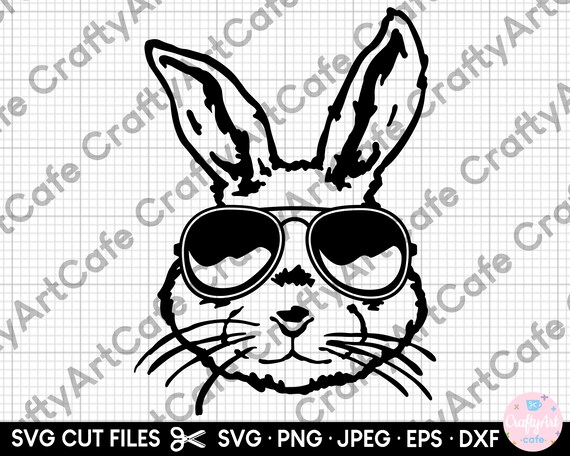 サングラスをかけたウサギ svg イースターのウサギ うさぎ