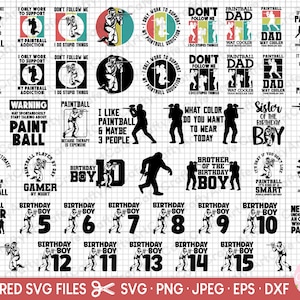 paintball svg bundle paintball png bundle cricut cut files commercial use paintball clipart paintball silhouette