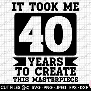 40th birthday svg 40 years old svg 40th birthday png