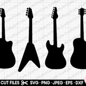 gitaar svg bundel gitaar png bundel gitaar gesneden bestand svg bundel cricut gitaar silhouet akoestische gitaar e gitaar