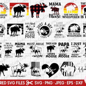 moose svg bundle cricut cut files shirt design free commercial use bundle moose png bundle