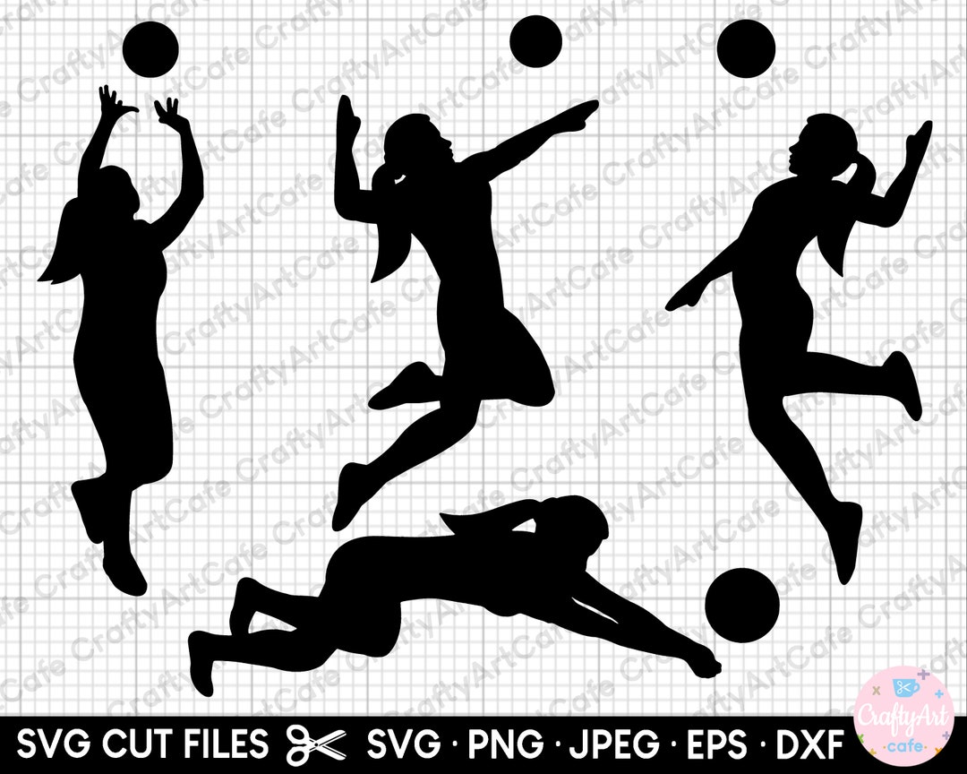 Volleyball Player Svg Bundle Volleyball Player Png Bundle Volleyball